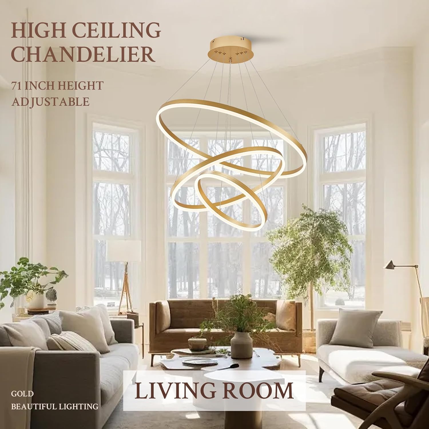 LED осветително тяло WONDERLAND Gold 3 сегмента еквивалент 600W