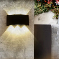 LED аплик 6W TRIO за външен монтаж, Черен