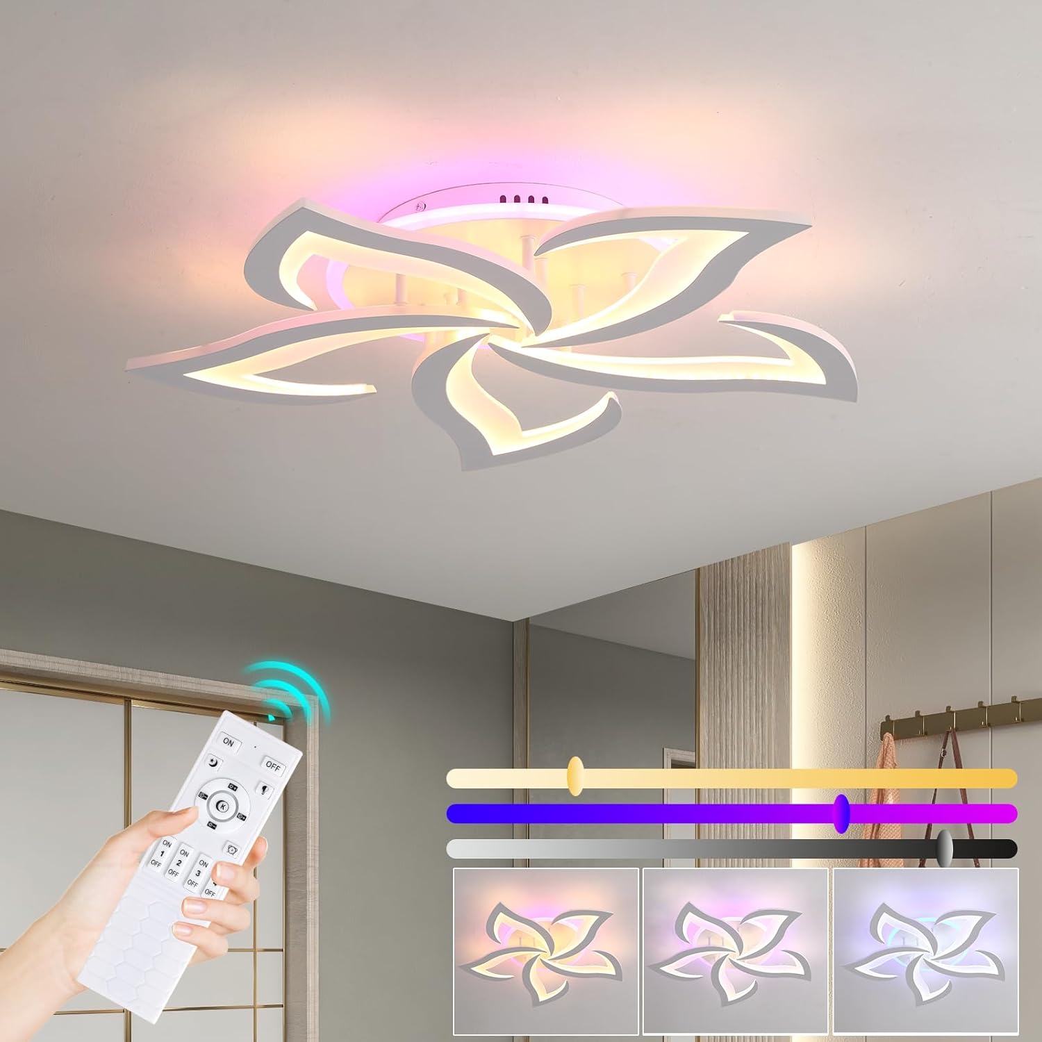 LED осветително тяло Narcisse RGB еквивалент 600W с дистанционно