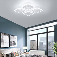 LED осветително тяло 4 SQUARES Бяло Еквивалент 250W Дистанционно