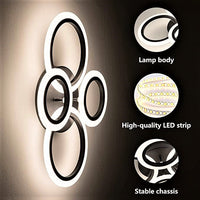 LED осветително тяло 2+2 CIRCLE BLACK Еквивалент 400W Дистанционно