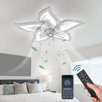 LED осветително тяло Narcisse с вентилатор и дистанционно, еквивалент 400W