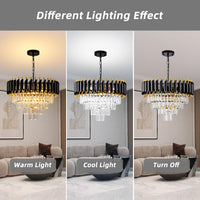 Candelabru Cristal BLACK PANTHER 400mm NEGRU + AURIU / CRISTAL / 40CM Chandeliers Crystal