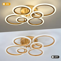 LED осветително тяло 4+2 CIRCLE MAXI GOLD Еквивалент 600W Дистанционно управление