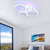 LED осветително тяло 4 Circle RGB Еквивалент 500W Дистанционно