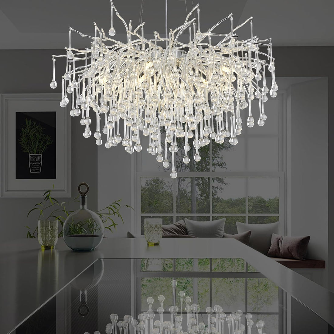 Полилей кристал LUXURY Silver Tears 60CM