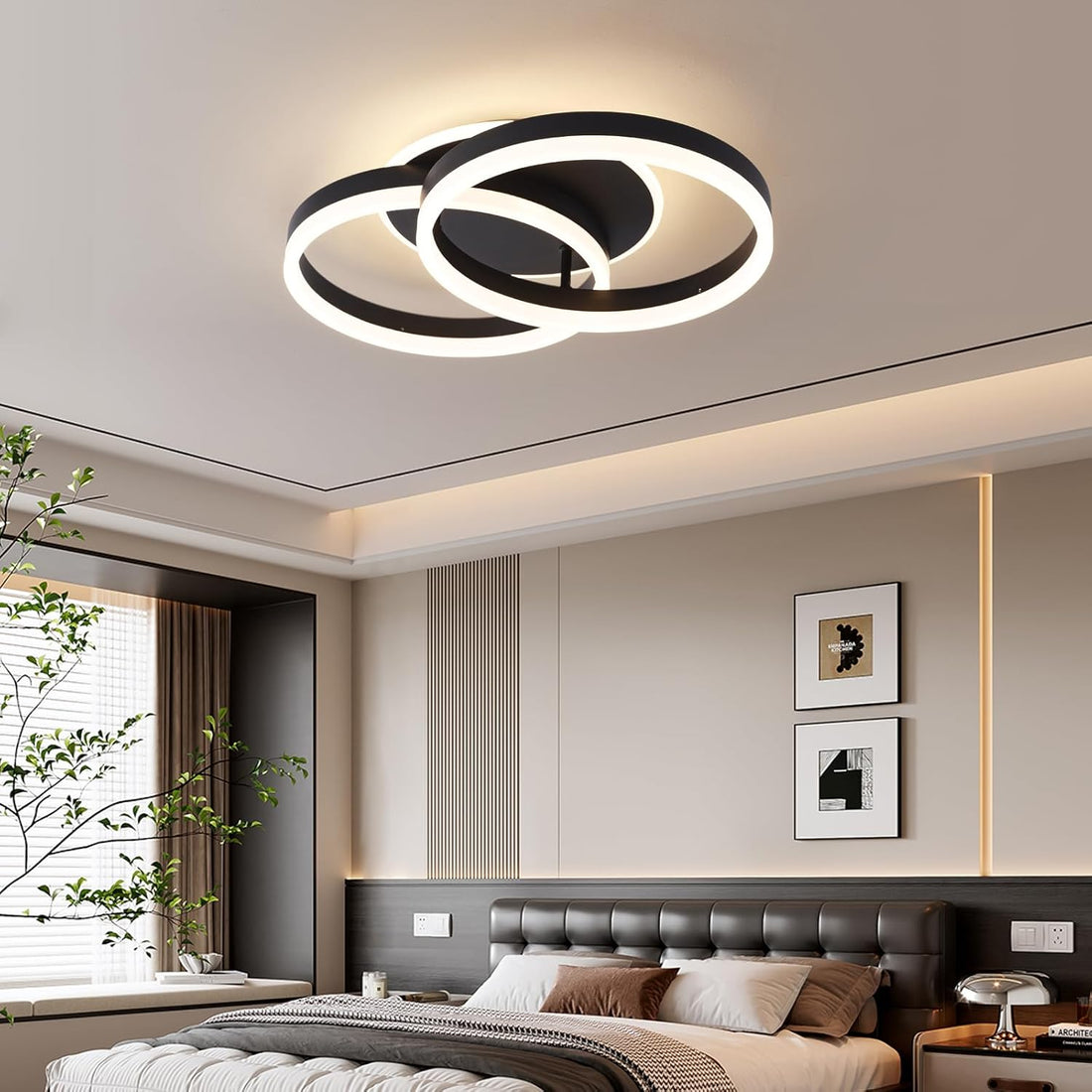 LED осветително тяло Beauty Black 1+1 Circle еквивалент 400W с дистанционно