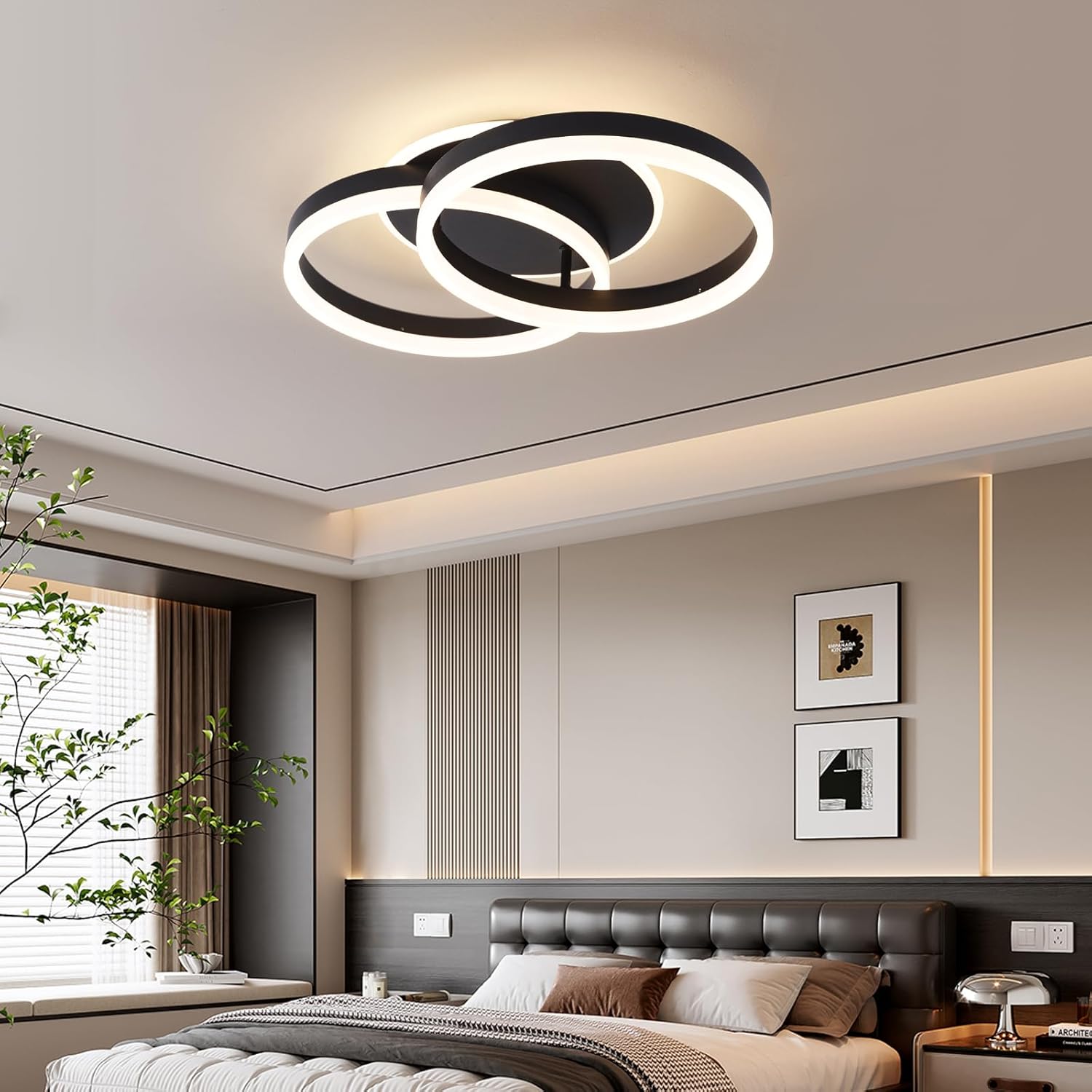 LED осветително тяло Beauty Black 1+1 Circle еквивалент 400W с дистанционно