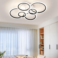 LED осветително тяло 4+2 CIRCLE MAXI Бяло+черен SMART Еквивалент 600W