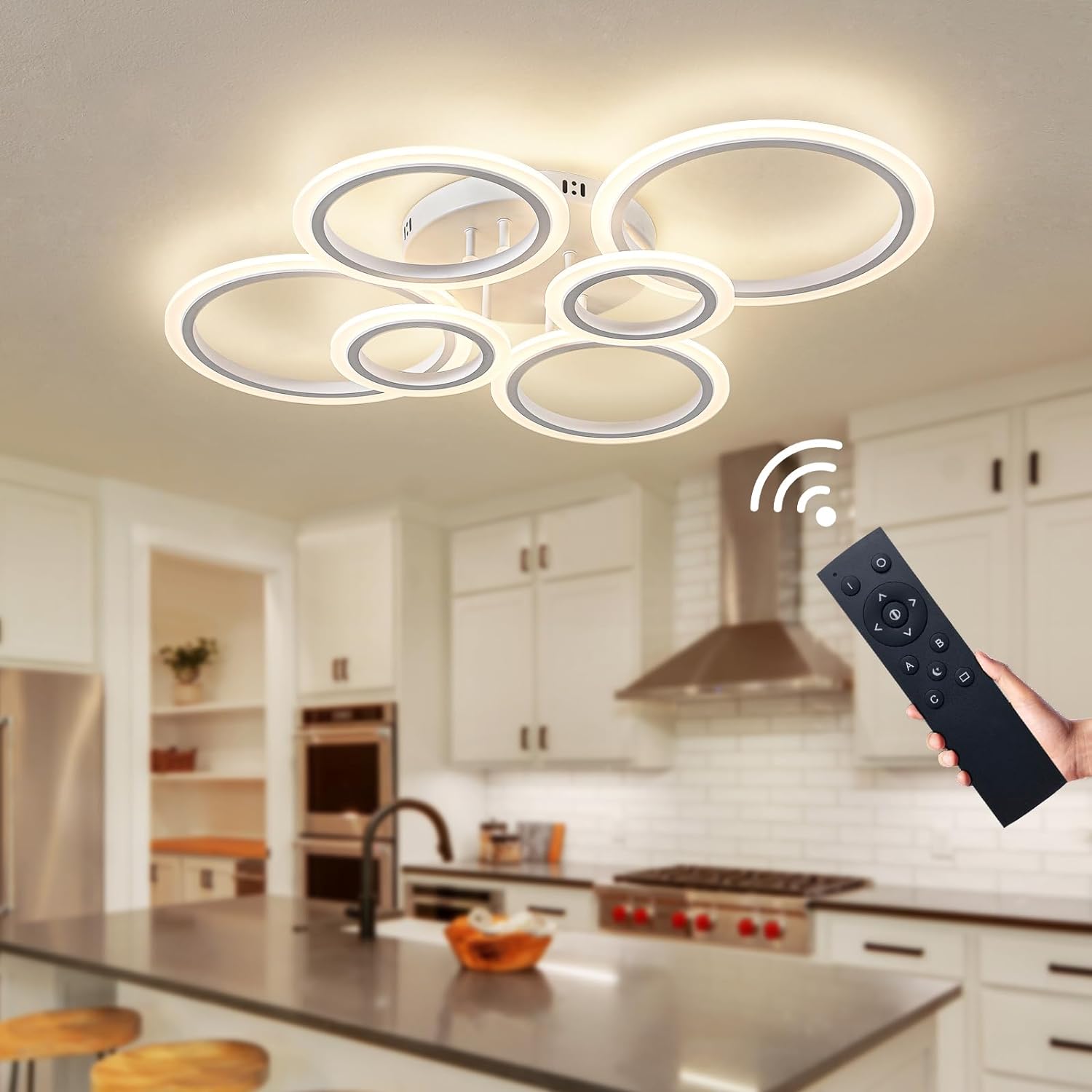 LED осветително тяло 4+2 CIRCLE MAXI БЯЛ SMART Еквивалент 600W
