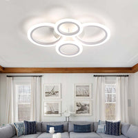 LED осветително тяло 2+2 CIRCLE Design Бяло Еквивалент 400W Дистанционно