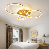 LED осветително тяло 234W CIRCLE GOLD Luxury еквивалент 1200W с дистанционно