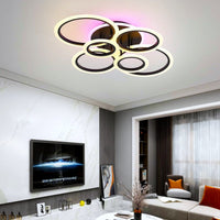 LED осветително тяло 4+2 CIRCLE RGB BLACK Еквивалент 600W Дистанционно