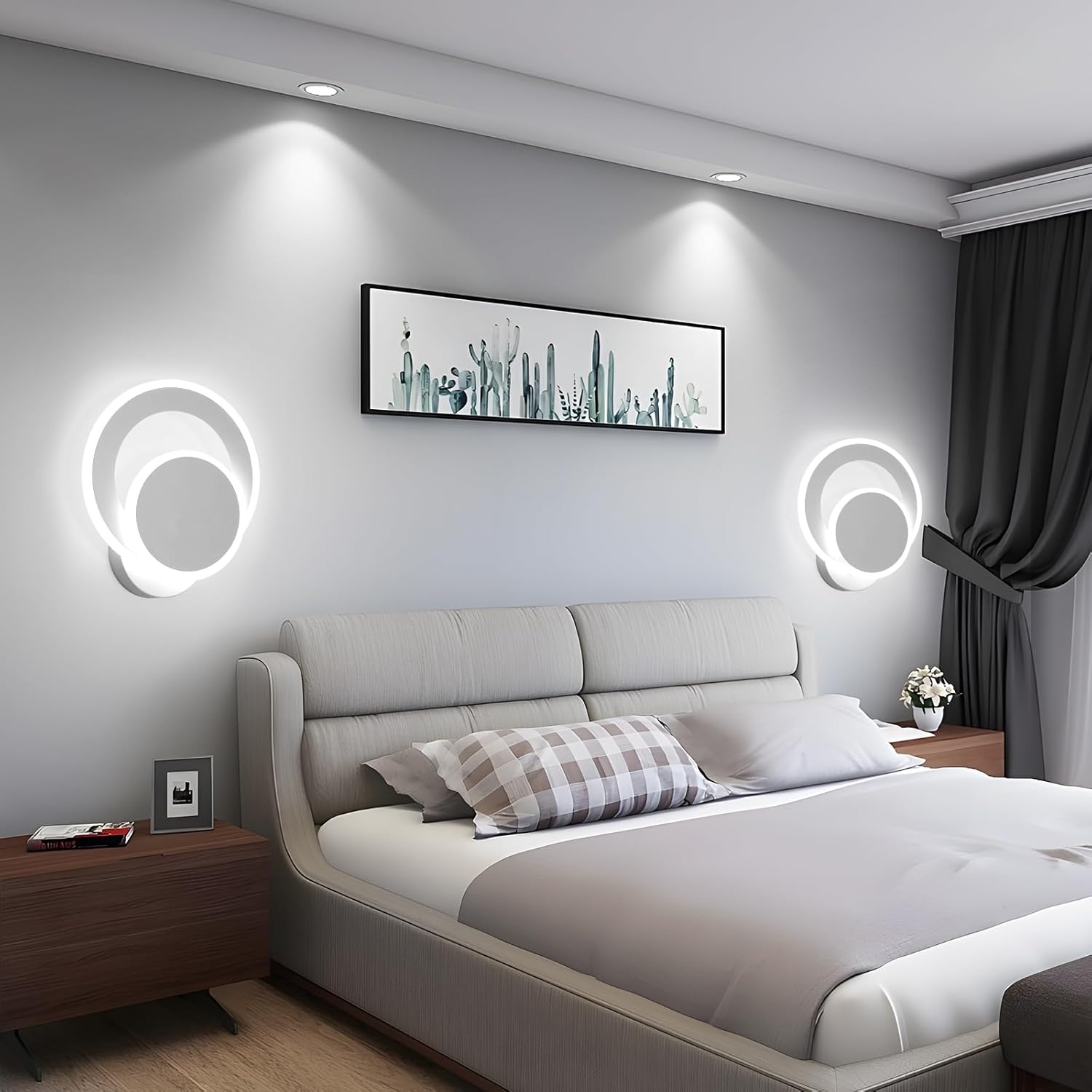 LED аплик Round, регулируем, бял, еквивалент 150W