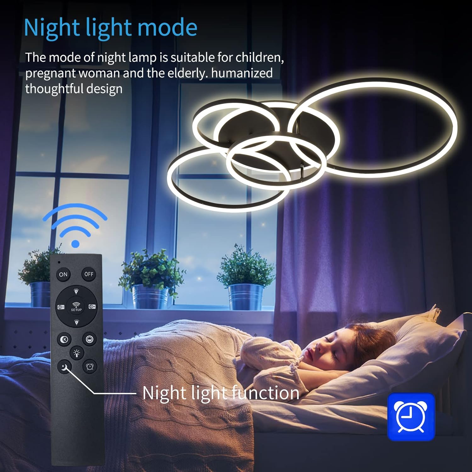 LED осветително тяло 264W CIRCLE BROWN Luxury Еквивалент 1200W Дистанционно