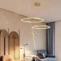 Lustra LED WONDERLAND Gold 2 Segmente Mobile Echivalent 500W Telecomanda AURIE / SUSPENDATE / 60CM Lighting Fixtures