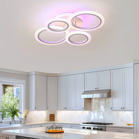LED осветително тяло 4 Circle RGB Еквивалент 500W Дистанционно