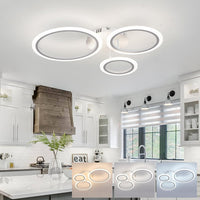 LED осветително тяло 3 WHITE CIRCLE Еквивалент 300W Дистанционно управление