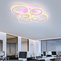 LED осветително тяло 4+2 CIRCLE RGB Бяло Еквивалент 600W Дистанционно