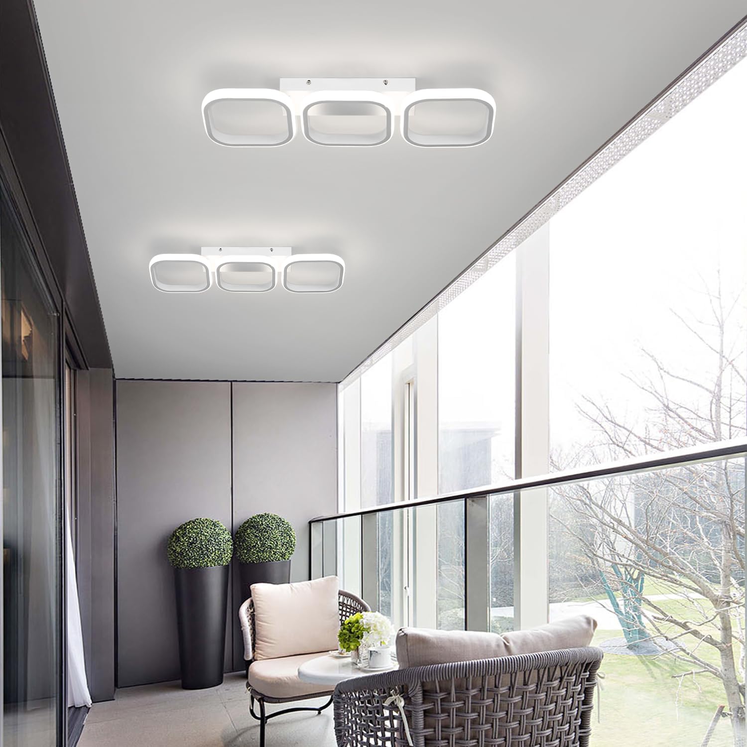 LED осветително тяло 60W ENZO SQUARE БЯЛ Еквивалент 300W