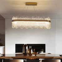 LED осветително тяло висящо QUEEN Gold кристал 80x30cm