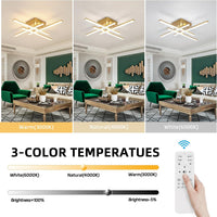 LED осветително тяло 4 Mini LINES Gold Еквивалент 200W С дистанционно