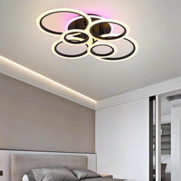 LED осветително тяло 4+2 CIRCLE RGB BLACK Еквивалент 600W Дистанционно