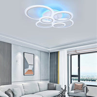 LED осветително тяло 4+2 CIRCLE RGB Бяло Еквивалент 600W Дистанционно