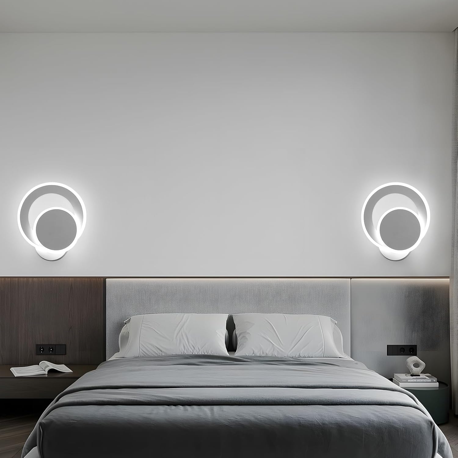 LED аплик Round, регулируем, бял, еквивалент 150W