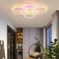 LED осветително тяло 4+2 CIRCLE RGB Бяло Еквивалент 600W Дистанционно
