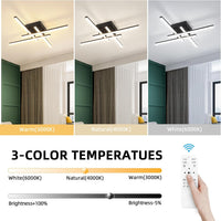 LED осветително тяло 4 Mini LINES Black Еквивалент 200W Дистанционно