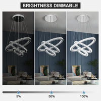 LED осветително тяло 3 сегмента CRISTAL SLIM еквивалент 600W с дистанционно