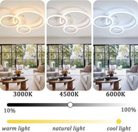 LED осветително тяло 3 WHITE CIRCLE Еквивалент 300W Дистанционно управление