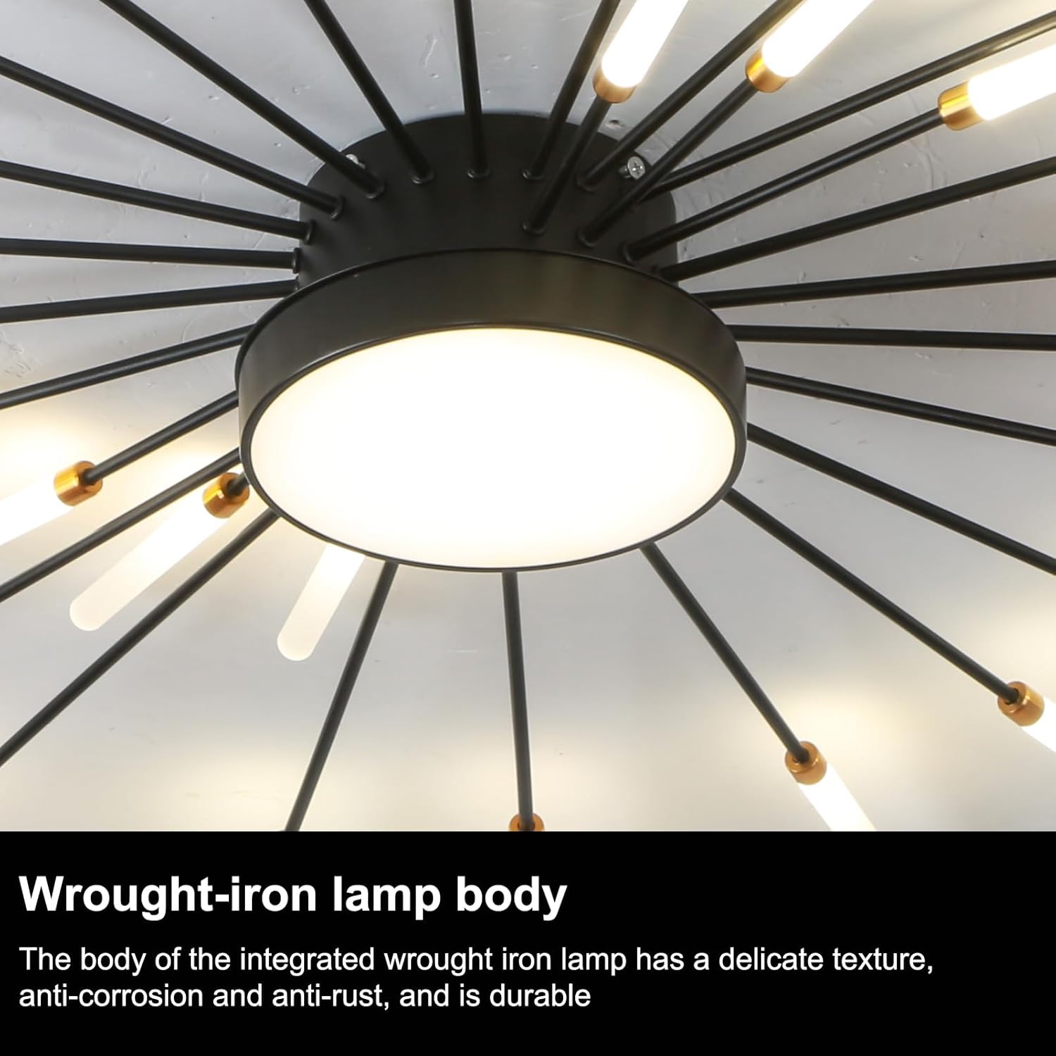 LED осветително тяло American Splendor Black Еквивалент 800W с дистанционно