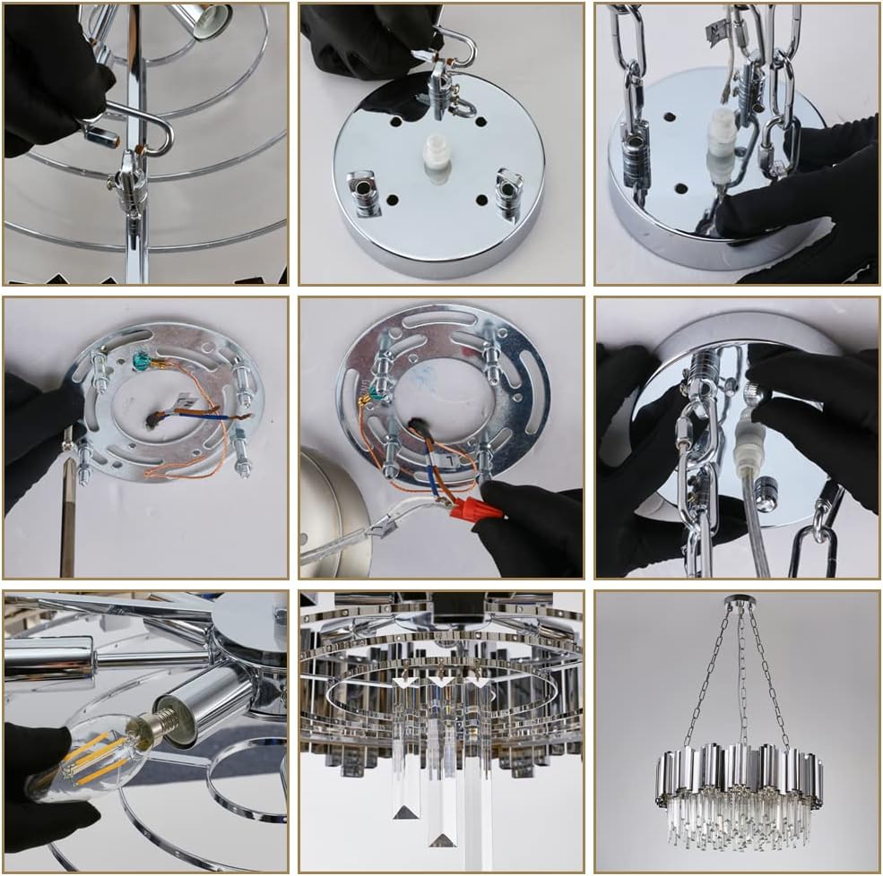 Полилей кристал GLORY SILVER 50CM с верига