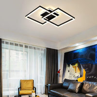 LED осветително тяло TWO SQUARE Black еквивалент 600W с дистанционно