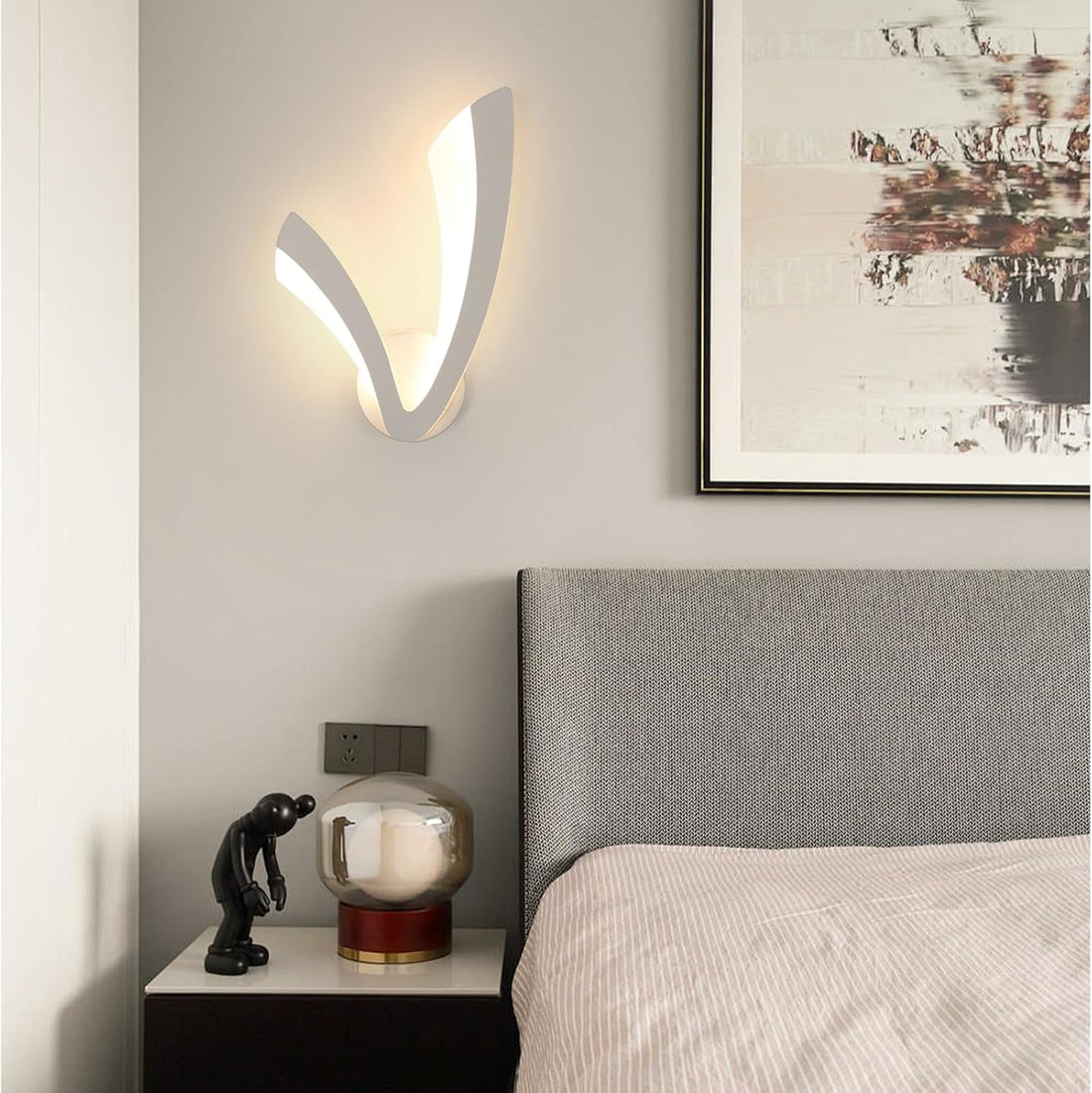 LED Аплик с отличителен дизайн, Бял – Еквивалент 150W