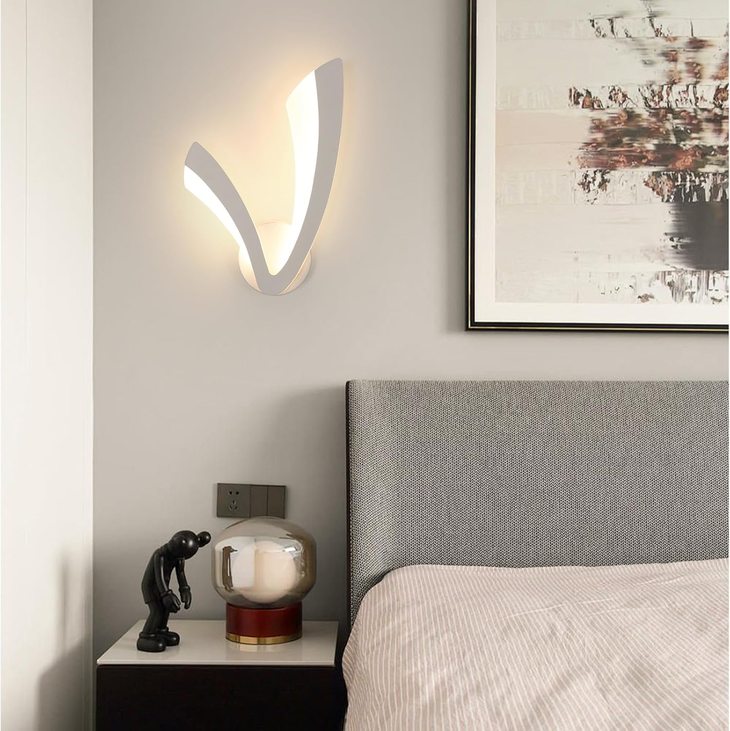 LED Аплик с отличителен дизайн, Бял – Еквивалент 150W
