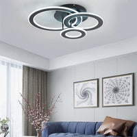 LED осветително тяло 100W RINGS BLACK Еквивалент 300W