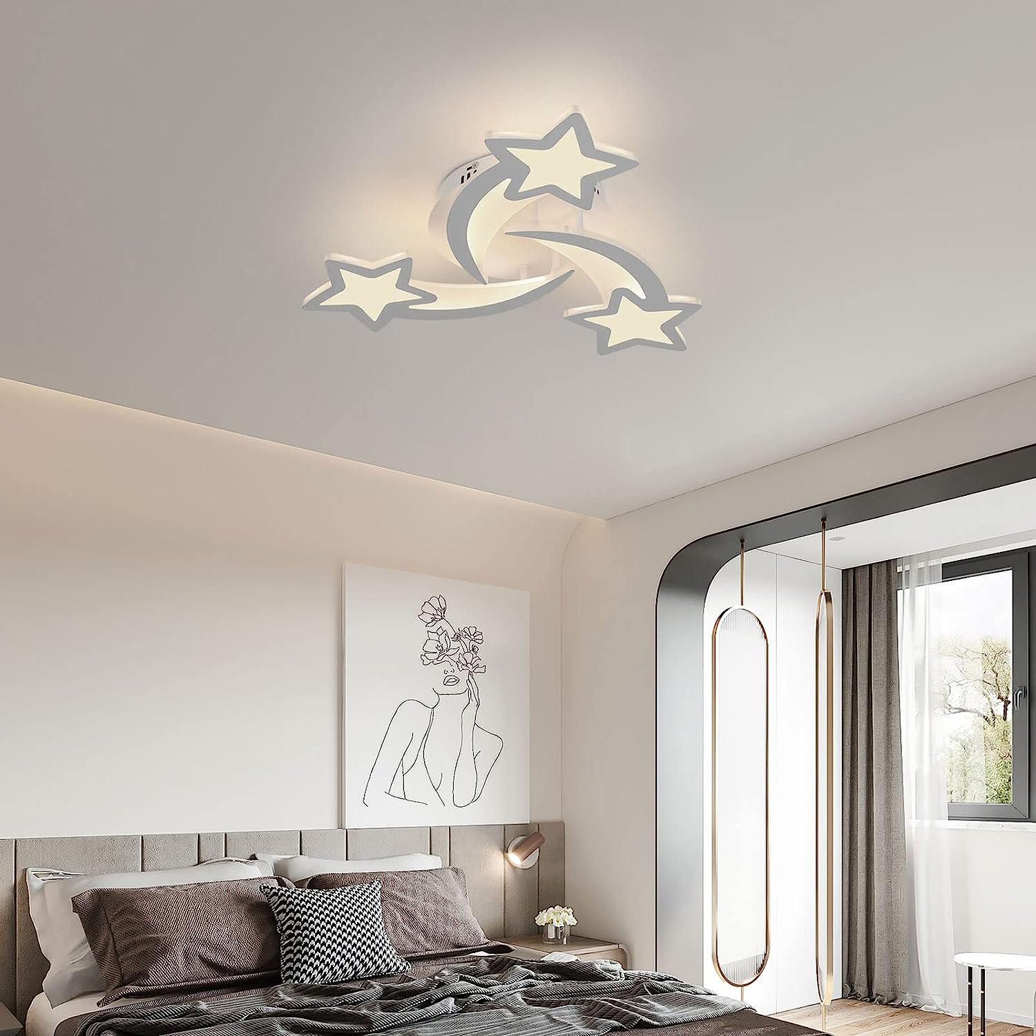 LED осветително тяло Mini STAR Design Еквивалент 300W с дистанционно управление