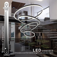 Lustra Led Wonderland Black 4 Segmente Echivalent 1000W Chandeliers