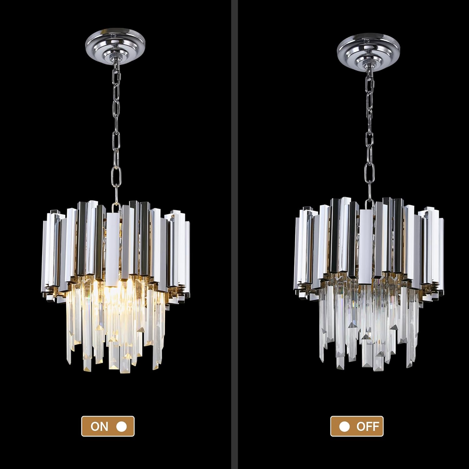 Полилей от кристал GLORY SILVER 30cm