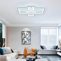 LED осветително тяло 2+2 SQUARE Бяло Еквивалент 500W Дистанционно