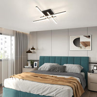 LED осветително тяло 4 Mini LINES Black Еквивалент 200W Дистанционно