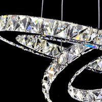 LED осветително тяло 120W Кристал 2 овални сегмента с дистанционно