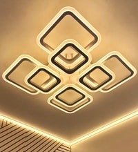 Lustra LED 4 + 4 SQUARE GIGANT Echivalent 1000W Telecomanda ALBA / SQUARE DESIGN Lighting Fixtures