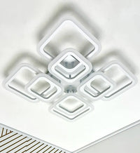 Lustra LED 4 + 4 SQUARE GIGANT Echivalent 1000W Telecomanda ALBA / SQUARE DESIGN Lighting Fixtures