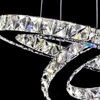 LED осветително тяло кристал 3 сегмента с дистанционно, еквивалент 800W