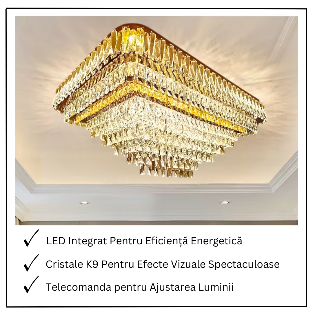 LED осветително тяло от кристал за таван 115x75CM Grand Glamour, еквивалент 2000W