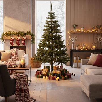 Изкуствена коледна елха 180cm метална стойка - CA-8